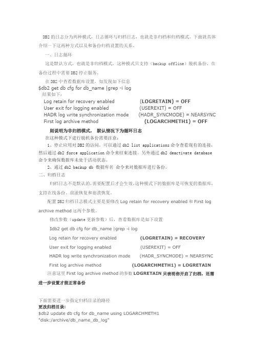 DB2的日志分为两种模式