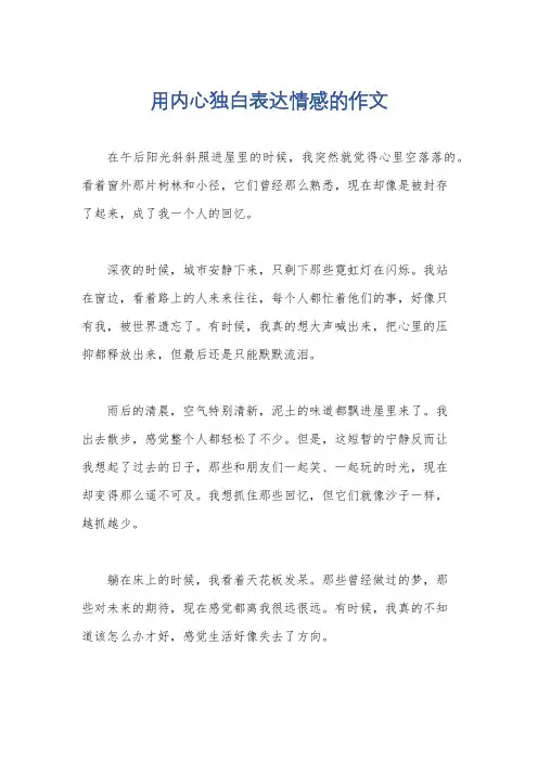 用内心独白表达情感的作文