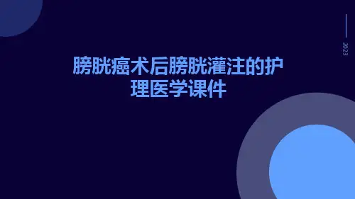 膀胱癌术后膀胱灌注的护理医学课件