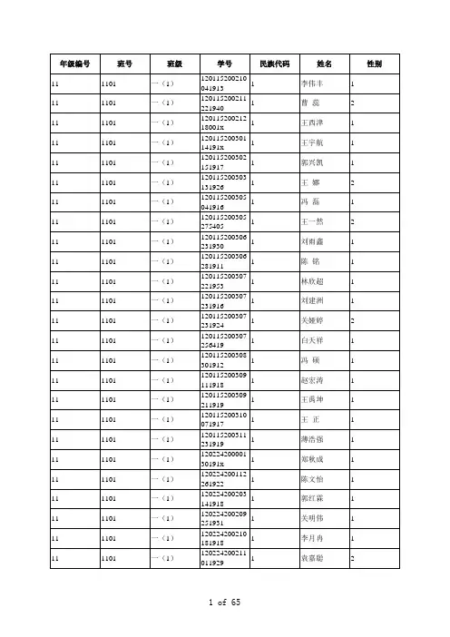 天津市宝坻区大口屯镇北厂中心小学《国家学生体质健康标准》测试数据