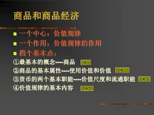 高一政治课件-政治《商品和商品经济》 精品
