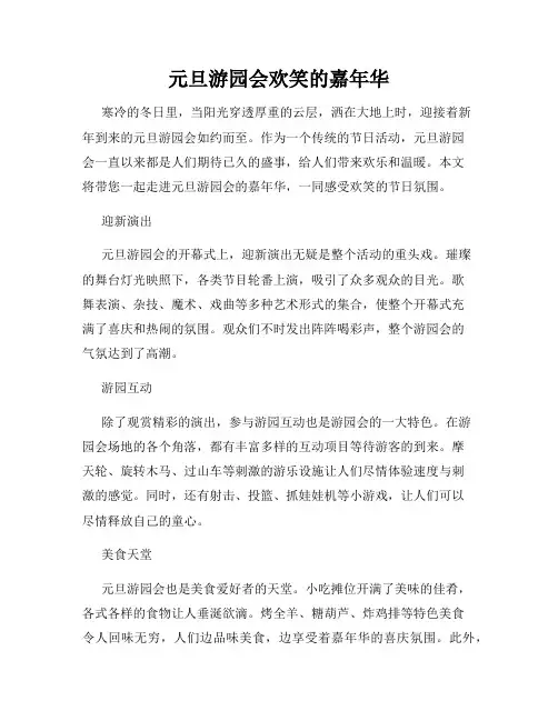 元旦游园会欢笑的嘉年华