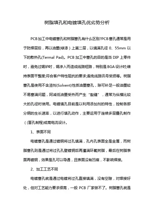 树脂填孔和电镀填孔优劣势分析