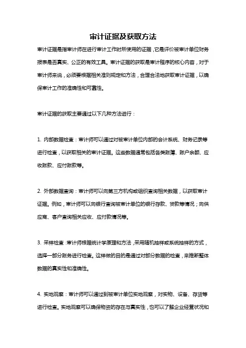 审计证据及获取方法