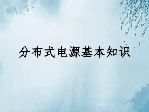 分布式电源基本知识ppt