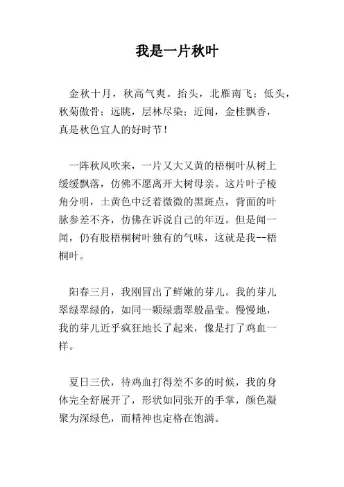 我是一片秋叶