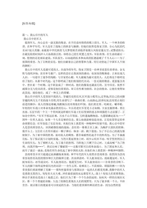 描写军人精神的词语