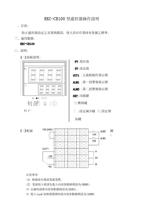 温控器RKC-CB100(中文)