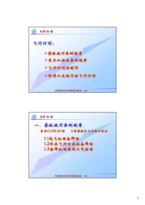 飞行计划培训