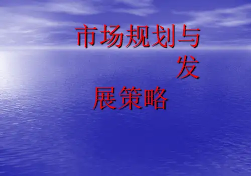 市场规划与发展策略ppt课件
