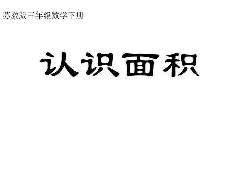 三年级数学下册课件-认识面积-苏教版(共13张PPT)