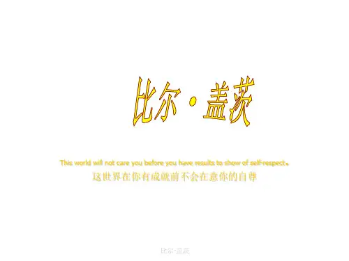 比尔·盖茨PPT课件
