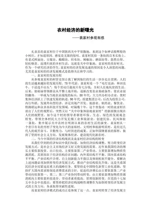 参观袁家村