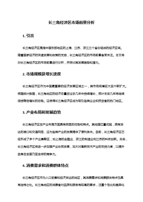 2024年长三角经济区市场前景分析