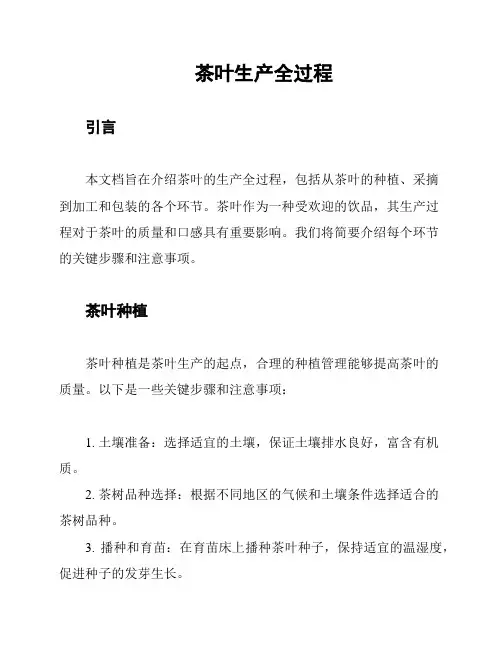 茶叶生产全过程