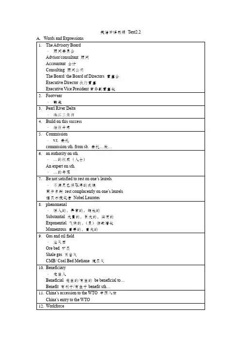 英语口译教程 Text2.2