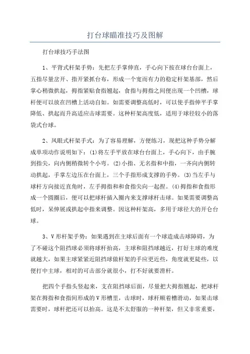 打台球瞄准技巧及图解