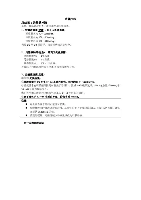 儿科液体疗法