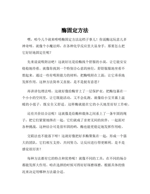 酶固定方法