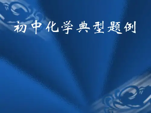 初中化学典型题型PPT课件(初中科学)