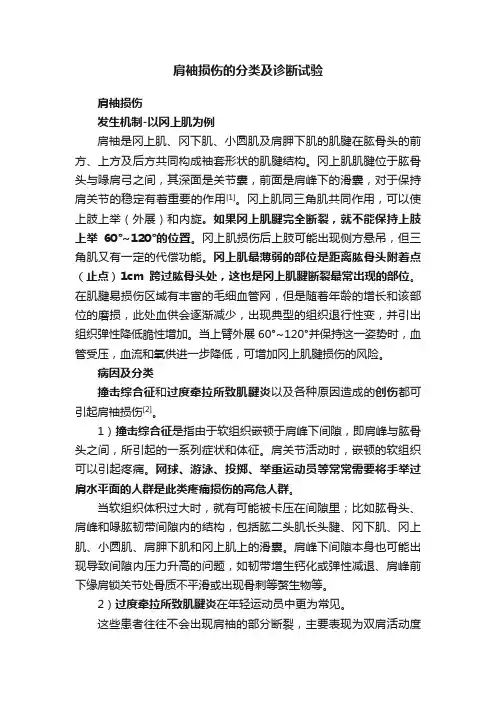 肩袖损伤的分类及诊断试验