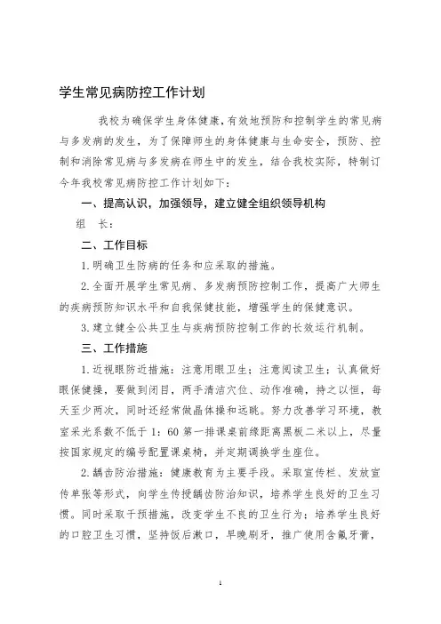 2016年常见病(计划)