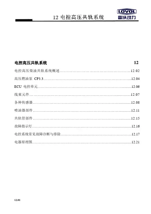电控高压共轨系统