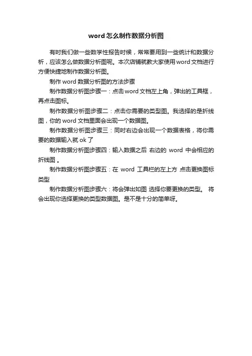 word怎么制作数据分析图