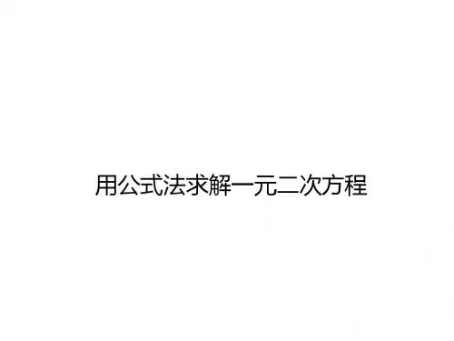 用公式法求解一元二次方程课件 (共25张PPT)