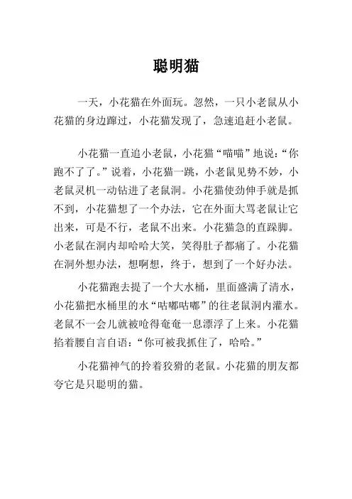 二年级作文《聪明猫》