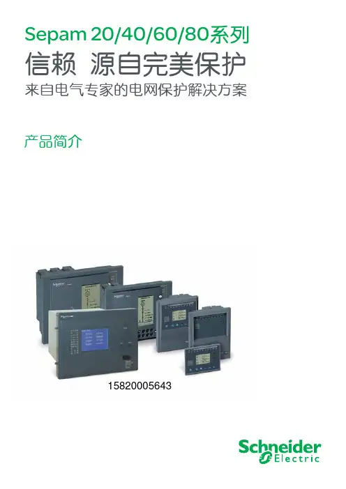 施耐德最新sepam微机综保资料