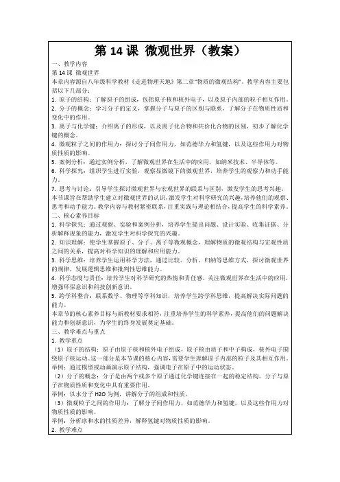 第14课微观世界(教案)
