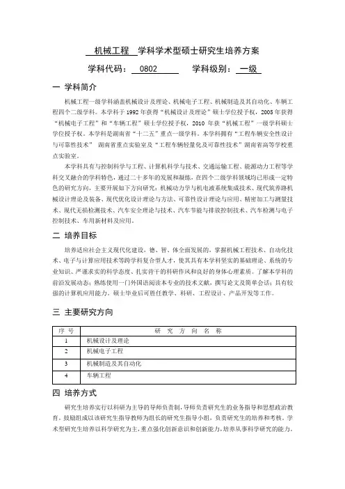 0802  机械工程