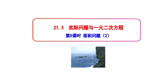 人教版九年级上册 21.3 一元二次方程的应用(第5课时)(面积问题2)