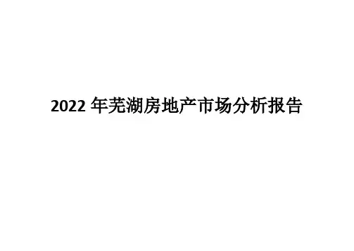2022年芜湖房地产市场分析报告