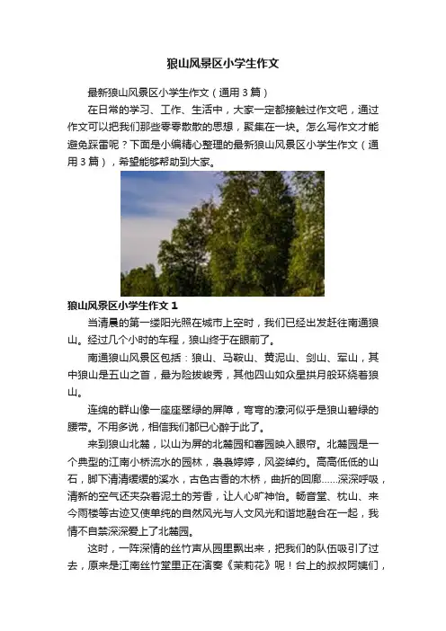 狼山风景区小学生作文