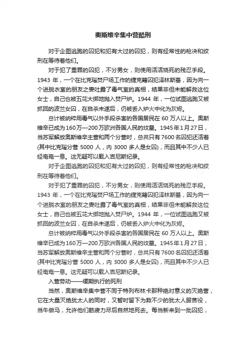 奥斯维辛集中营酷刑