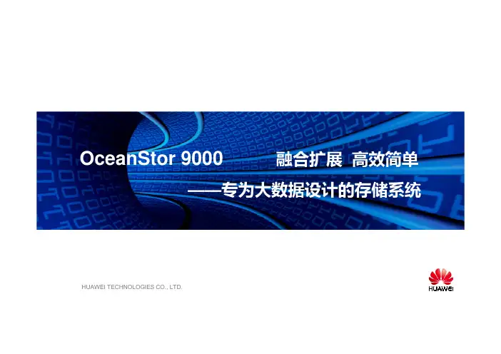 OceanStor 9000 大数据存储系统