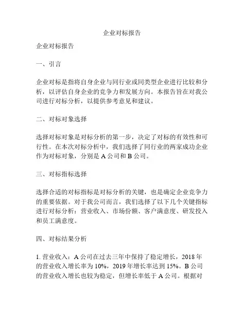 企业对标报告