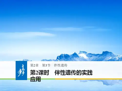 《步步高》2017-2018学年高一人教版生物必修二课件：2-3-2伴性遗传的实践应用