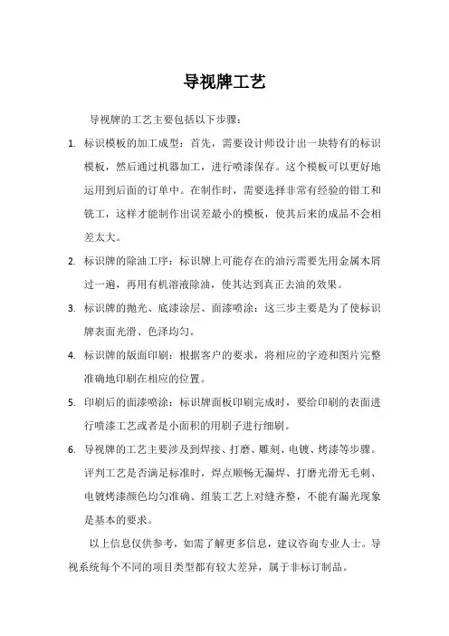 导视牌工艺