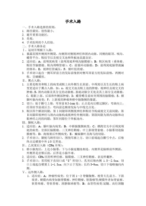 手术入路
