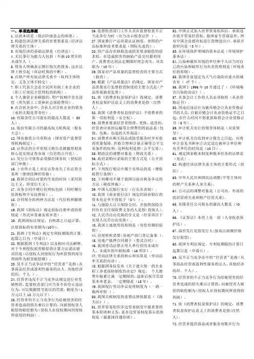 经济法概论复习资料.doc