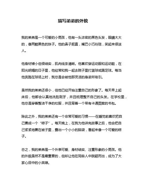 描写弟弟的外貌