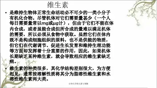 生物化学维生素与辅酶