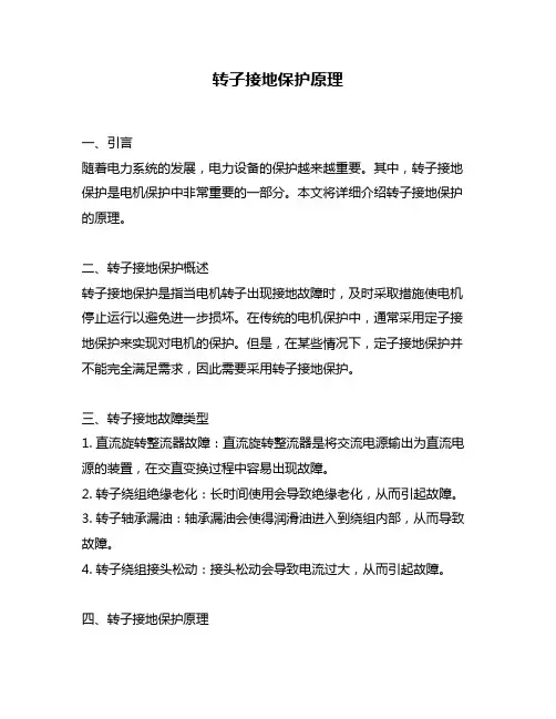 转子接地保护原理