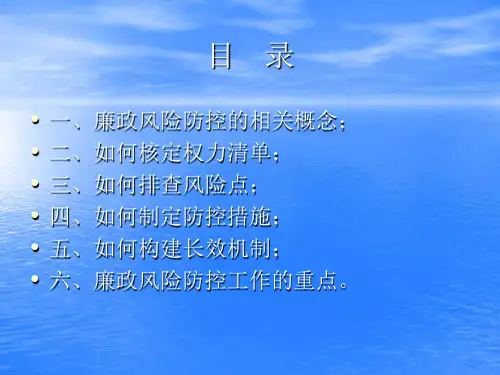 廉政风险防控讲座