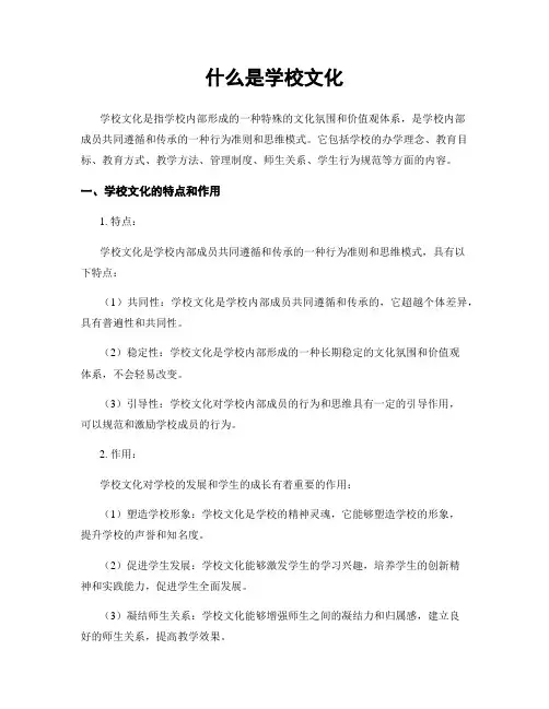 什么是学校文化