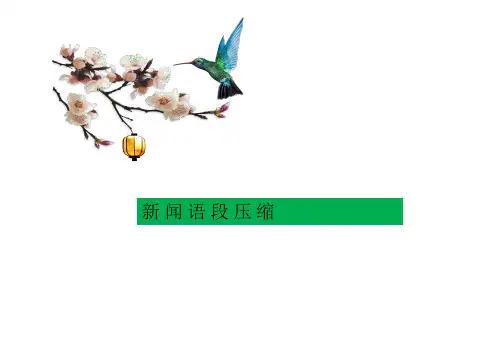 2020高考新闻压缩语段解题策略