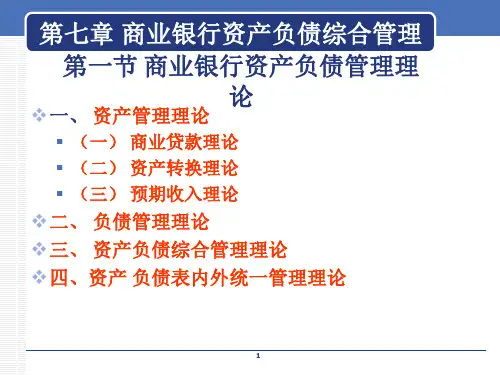 第7章-商业银行资产负债综合管理